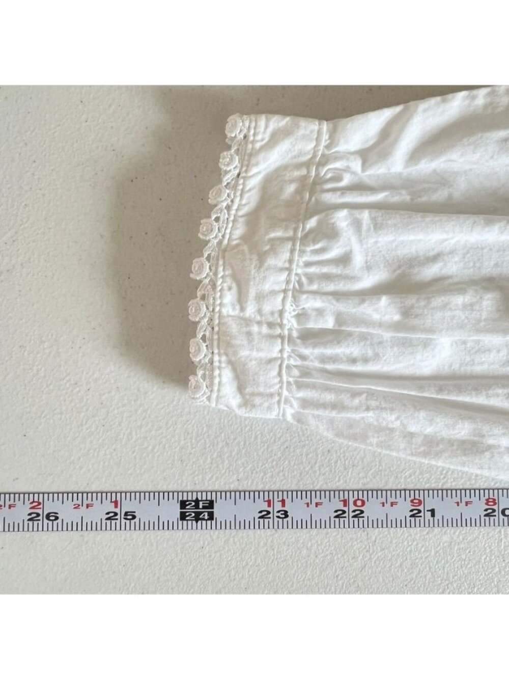 VTG Eileen West Traditional Nightgown Sz S White Pink Swiss Dot Lace Cottagecore - Picture 8 of 13
